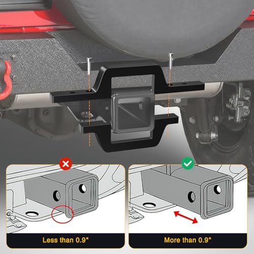 Image of Nilight 2.5 inch Towing Hitch Receiver Mount Bracket for Truck Trailer RV SUV Pick Up fit Dual LED Work Light Reverse Rear Back Up Off Road Lights(Towing Hitch Receiver Mount Bracket) Without Light