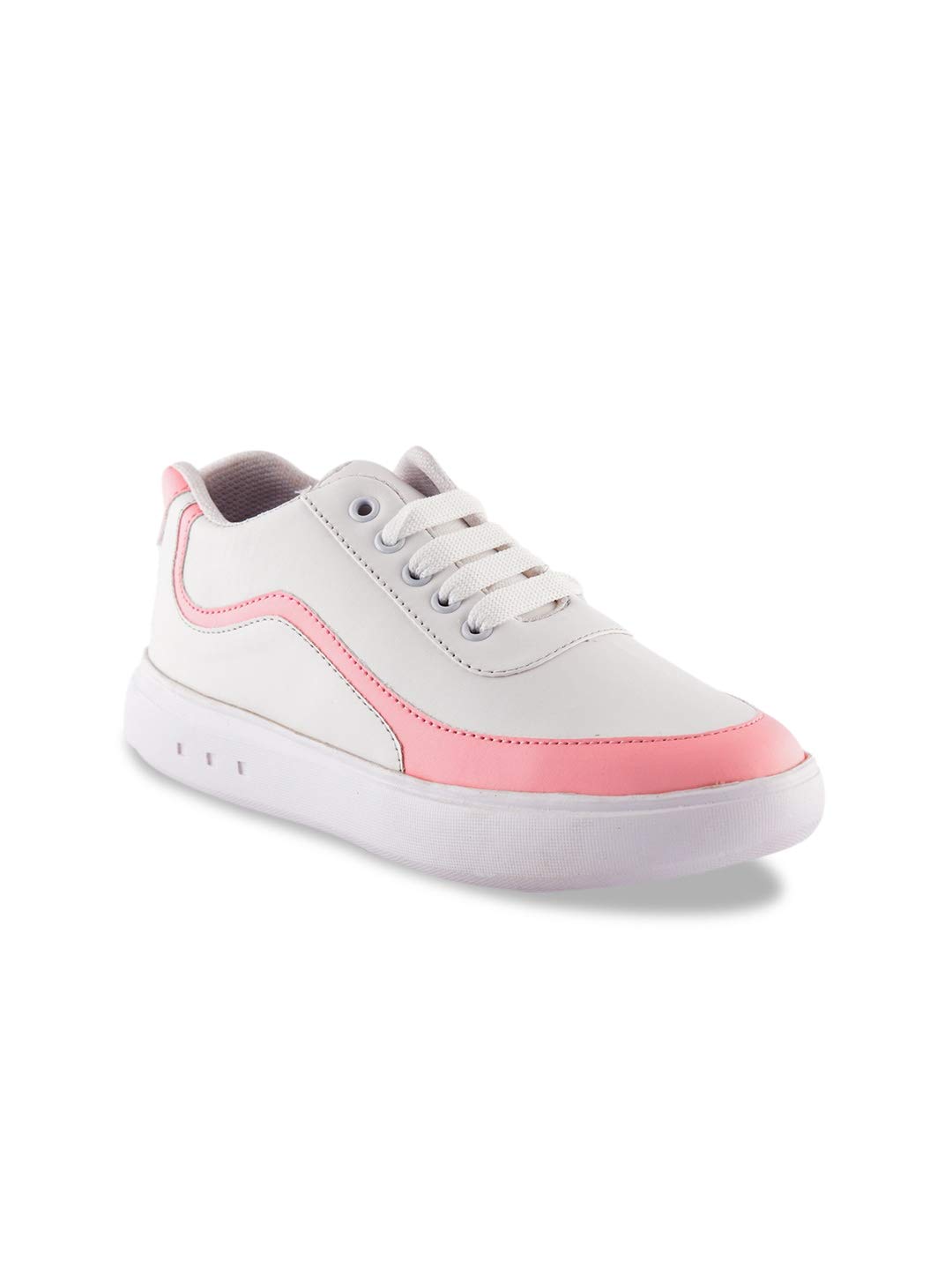 See full amazon price history chart for ZAPATOZ Womens Trendy Lightweight Casualwear White & Pink Lace-Up Sneakers Shoes ZAPATOZ Womens Trendy Lightweight Casualwear White & Pink Lace-Up Sneakers Shoes (B08NJWNFXJ) Amazon Price History, Amazon Price Tracker