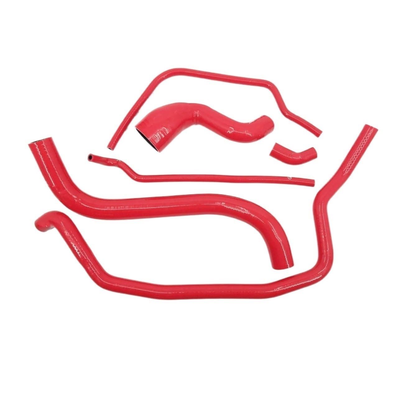 Hjfhcfgj Red Fit For 1986 1987 1988 Porsche 944 2.5L Non Turbo Silicone Radiator Coolant Hose Kit Turbo Hose Pipe(Red)