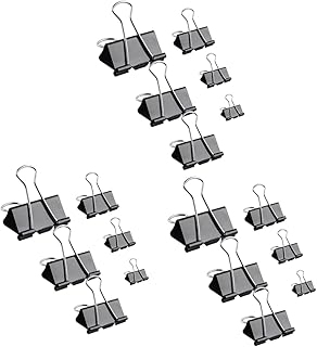 Ciieeo 390 Peças Clipe De Cauda Longa Pasta De Clipe De Cauda De Andorinha Fichário Preto Pasta De Livro Pastas De Arquivo Coloridas Pastas De Arquivo Organizador De Braçadeira De Papel