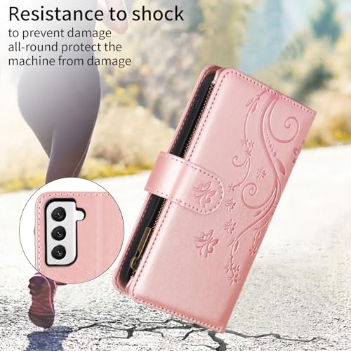Coque Samsung S22 Plus YM020 Or rose évite rayures et chutes