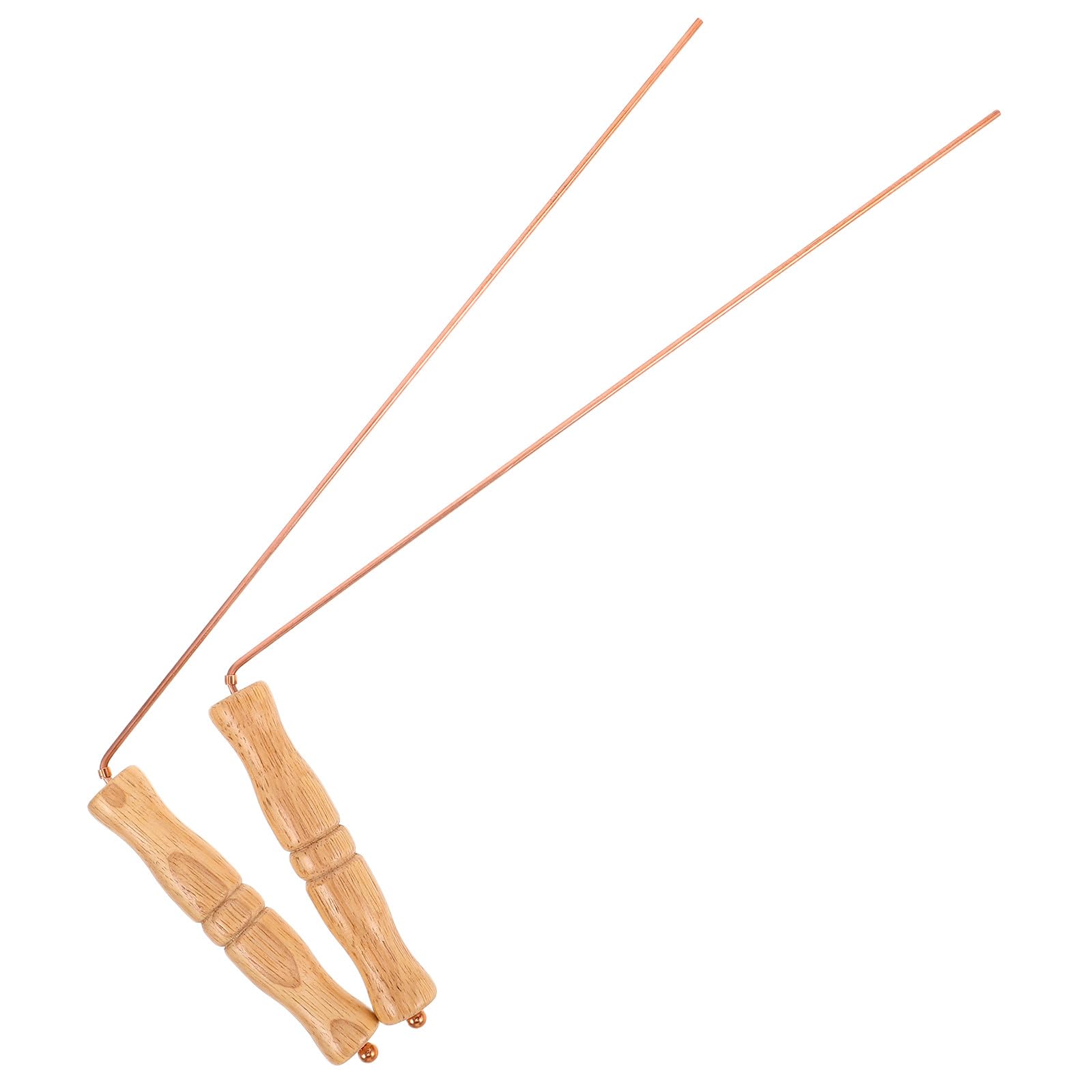 Baguettes de détection radiesthésie et chasse aux fantômes en cuivre pur et bois 2pcs