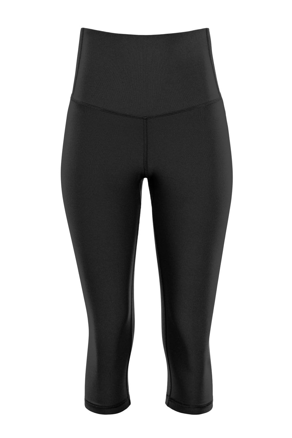 WINSHAPE Women's Hwl217c Functional Comfort ¾ Tights High Waist with V-Shape Appliqué and Core Waistband Leggings, Black, XL