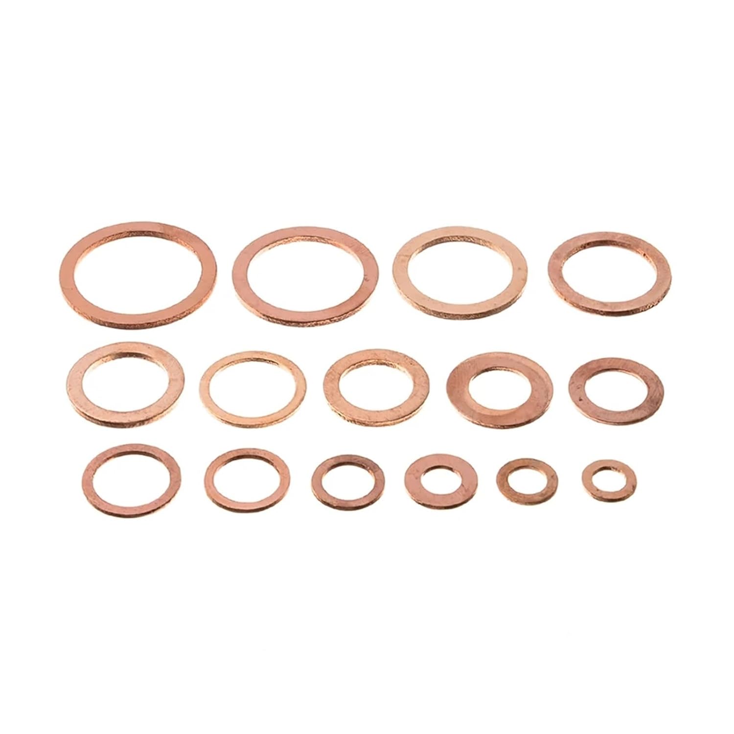 Sealing Gasket 150pcs Copper Washer Gasket Assorted Seal Flat O-Ring Nut and Bolt Set M6/M8/M10/M12/M14/M16/M18/M20/M22 for Sump Plugs Sealing Gasket