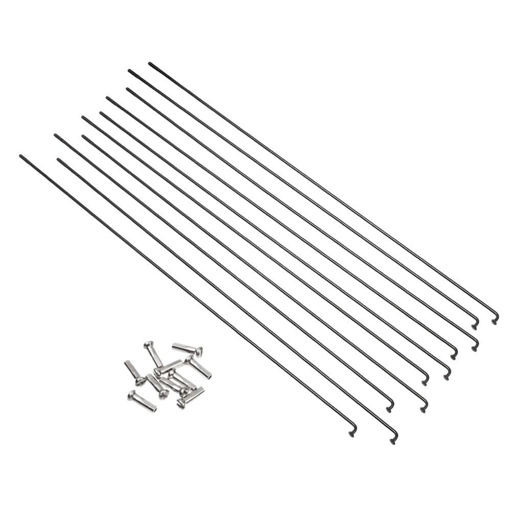 DMLAYHP 10PCS 14g Bicycle Stainless Steel Spokes With Nipples Outdoor Mountain Road Bike Spokes Wires Cycling Repair Tool(286MM)