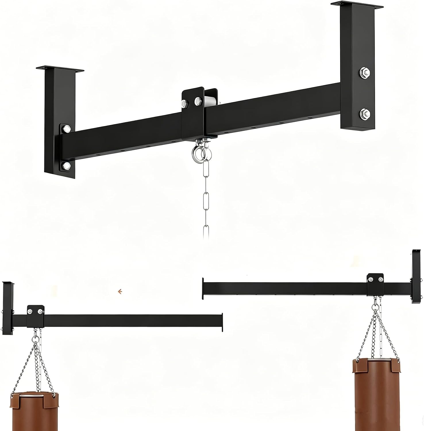 tonchean Sliding Track Wall Ceiling Mount Punching Bag Hanger