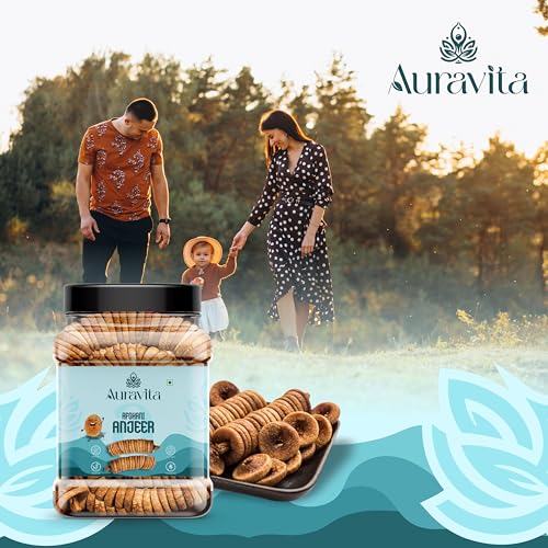 Image of Auravita Naturally Dried Premium Anjeer 500gm | Soft Juicy Figs Dry Fruit | No Added Sugar | Rich Source Of Fiber | Low in Fat | Healthy Snack