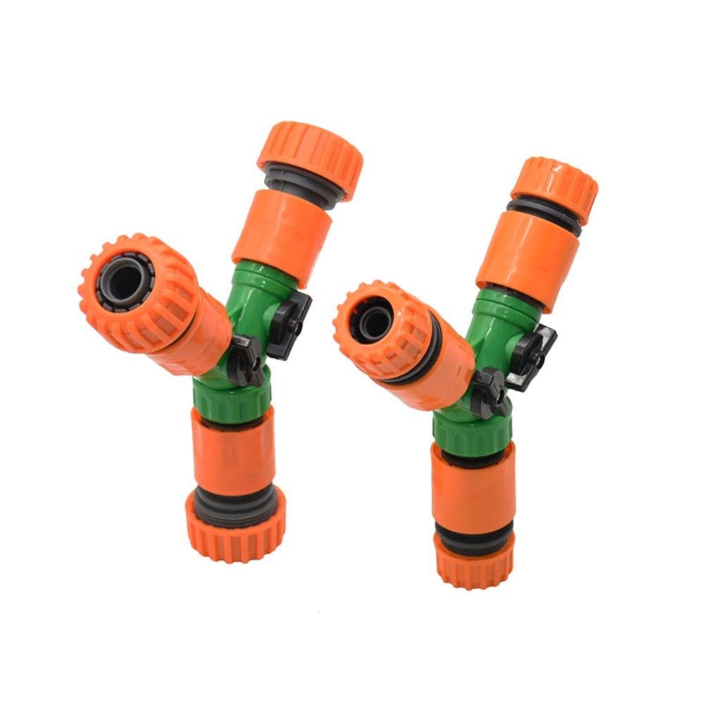 1/2" 3/4" 2 vías Conector de tubería de jardín 16 mm 20 mm Divisor de Agua de válvula de riego de jardín Divisor de Tubo de riego Suministros de jardinería