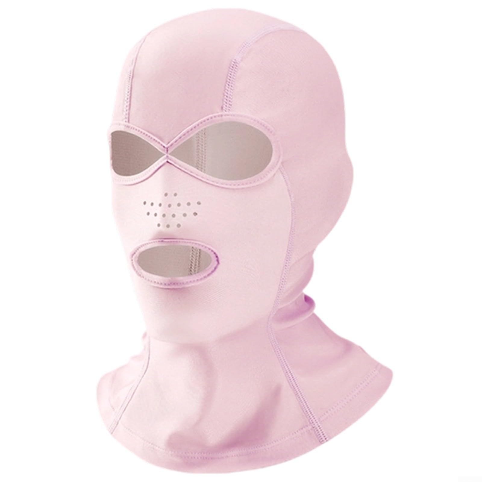 Alanmoship 1pc Swimming Diving Facekini Hood UPF50+ Sunscreen Mask for Men Women, Ergonomic Eye Holes for Snorkeling Surfing Beach, Black Polyester Spandex 33x25cm(pink)