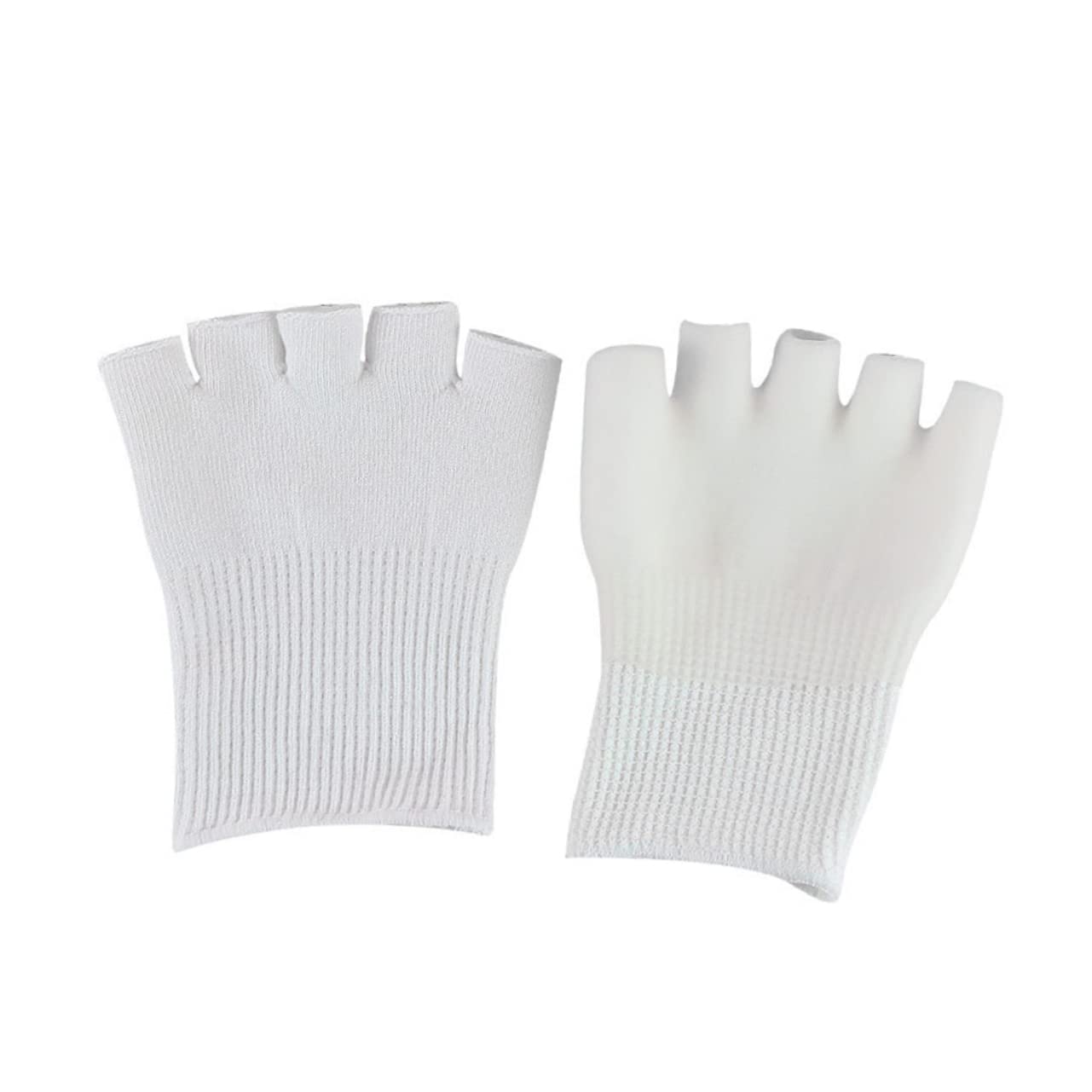 minkissy 1 Pair Foot Care Supplies Fingerless Gloves Foot Moisturizing Socks Big Toe Separators Open Toe Gel Socks Men Dry Cracked Heels Socks Gel Socks for Feet Five Toe Gel Socks White