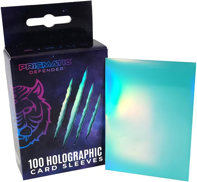 PRISMATIC DEFENDER® Oracle/Luna Holographic Card Sleeves – 100 Pack Standard Size Foil Sleeves for TCG & Trading Cards – Compatible with Magic The Gathering (MTG), Lorcana, Digimon