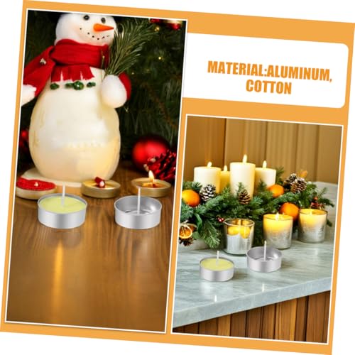 Set de velas tea light con copas de aluminio y mechas miniatura 7