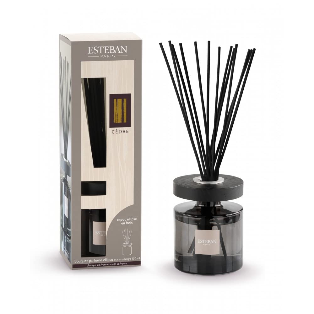 ESTEBAN Vaso Ellipse diffusore profumo casa CEDRE cedro 150ml a bacchette