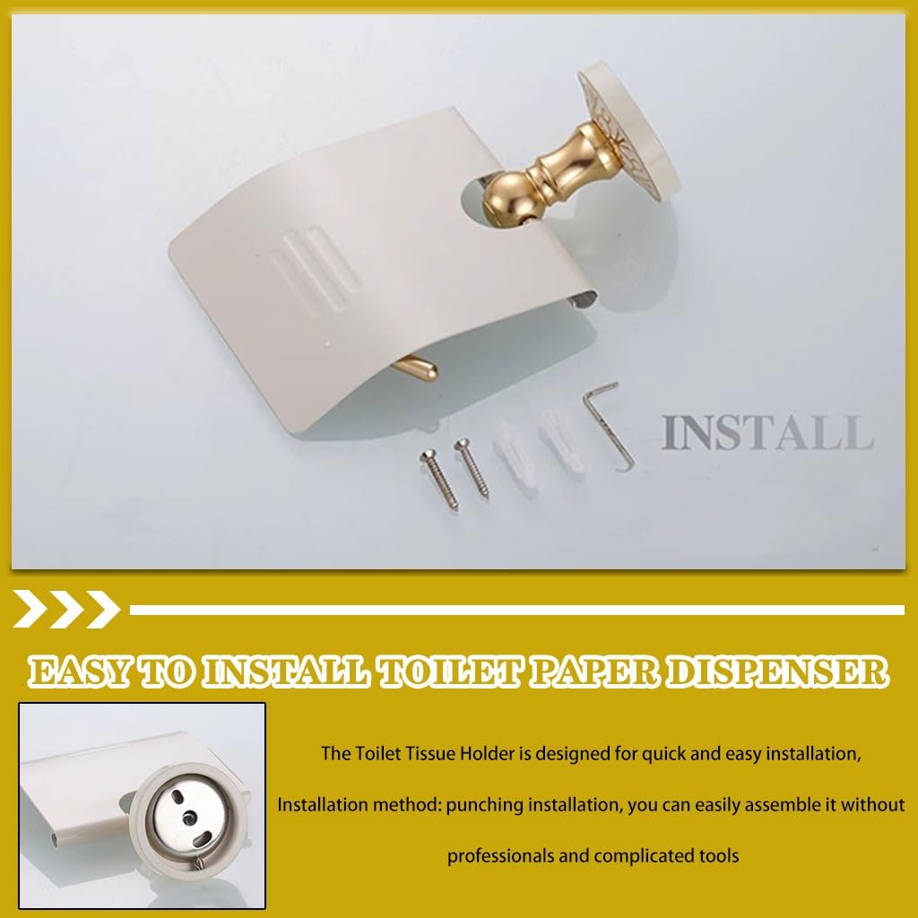 CMBSSTFC Porte-Papier hygiénique rétro avec Motif Amusant, Distributeur de Rouleaux de Papier hygiénique avec déflecteur Mural