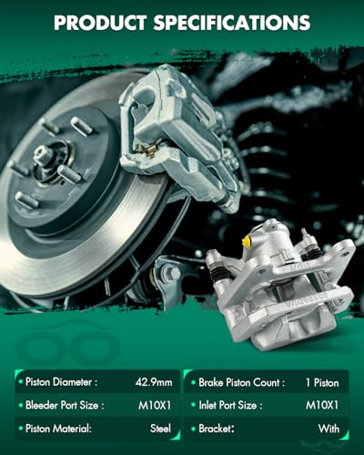 Image of SCITOO Rear Left Brake Caliper With Bracket 18B5493 Compatible For Jeep For Cherokee 2014-2021