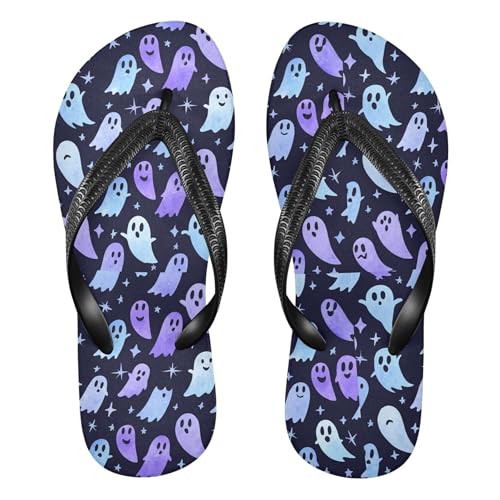 Burbuja Cute Boo Flip Flops for Women Men, Soft Thong Sandals Rubber Slippers for Pool Beach Essentials