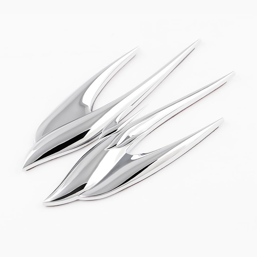 Car Emblem for FIAT 500 Ducato Panda Grande Punto Car Exterior Stickers, Emblem Badge 3D Logo Stickers Decal Badge Decal for Auto Windows Door,Silver