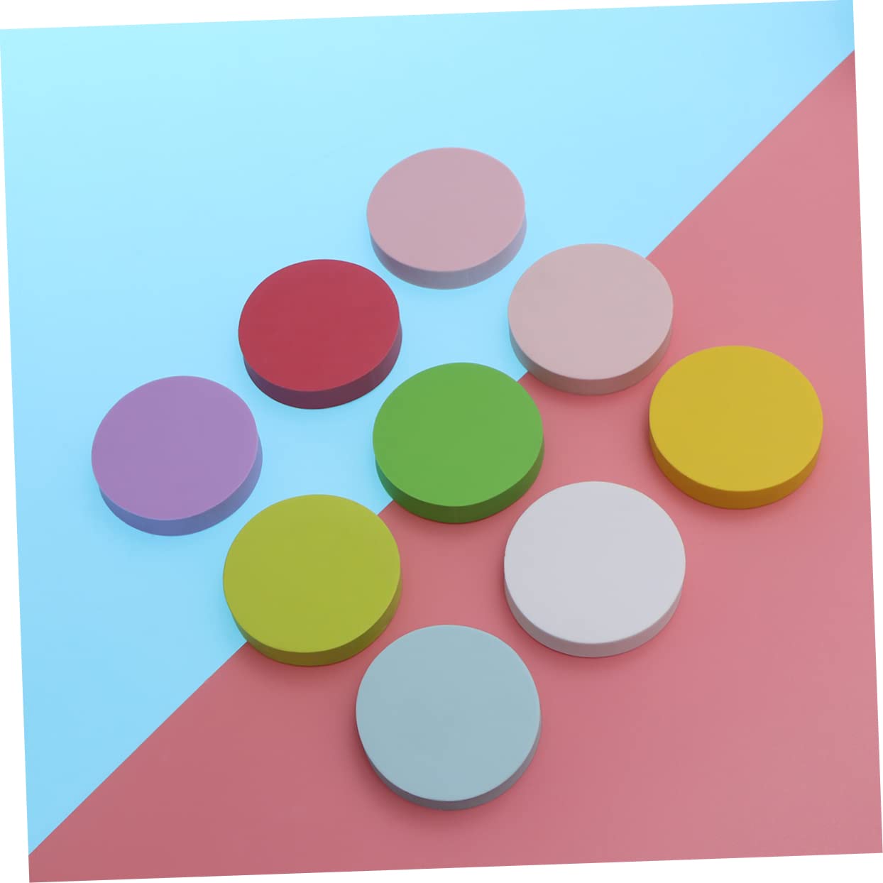 Housoutil 10 Pcs Round Rubber Carving Blocks for DIY Scrapbooking and Postcards Durable and Versatile Crafting Material for Stamp Making and Creative Projects Random Color