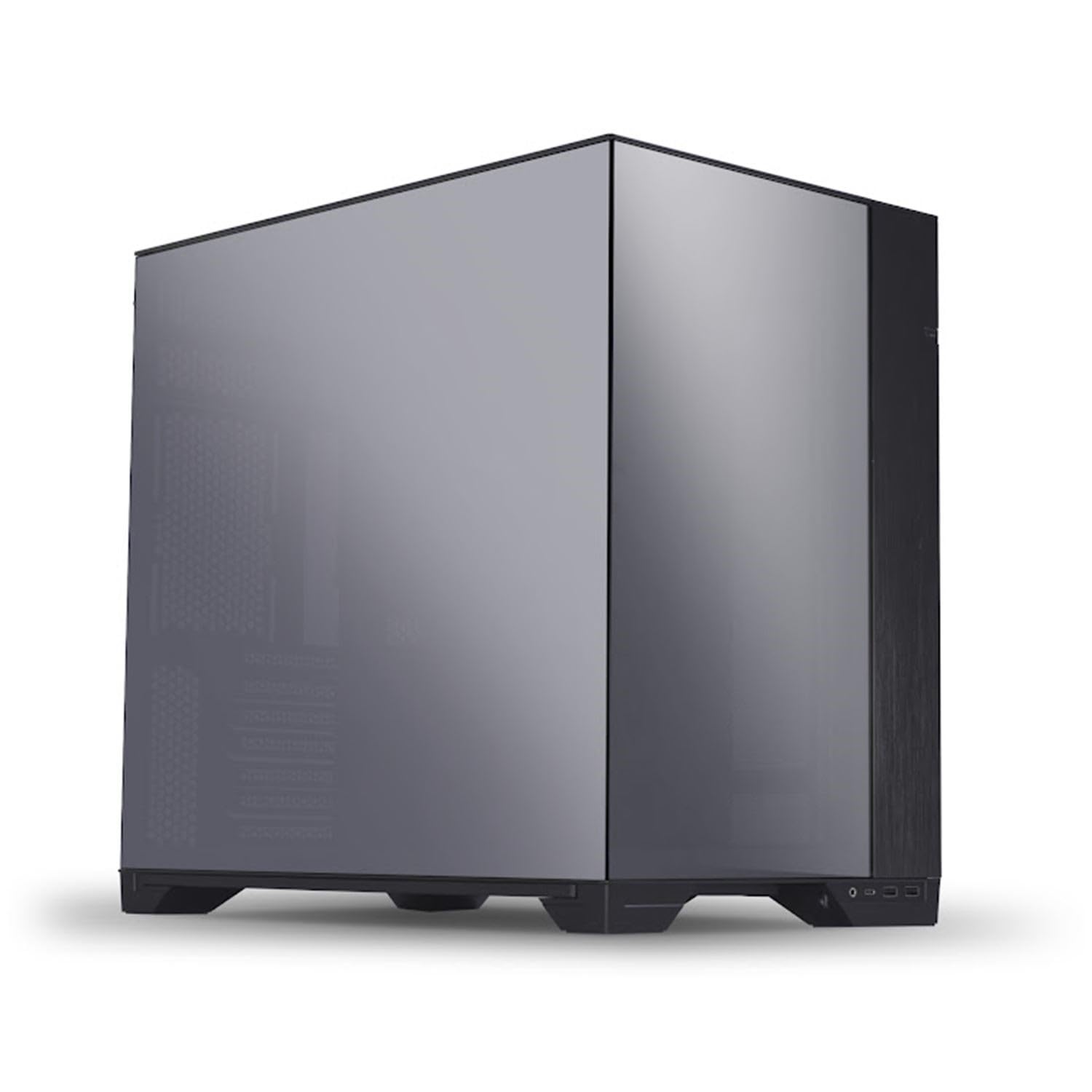 Lian Li O11 Vision Chrome PC-Gehäuse, Integrierte RGB-Beleuchtung, 455mm GPU-Freiraum, Bis zu 360mm Radiatoren, Stahl, Aluminium, Spiegelglanz-Temperglas, Chrom
