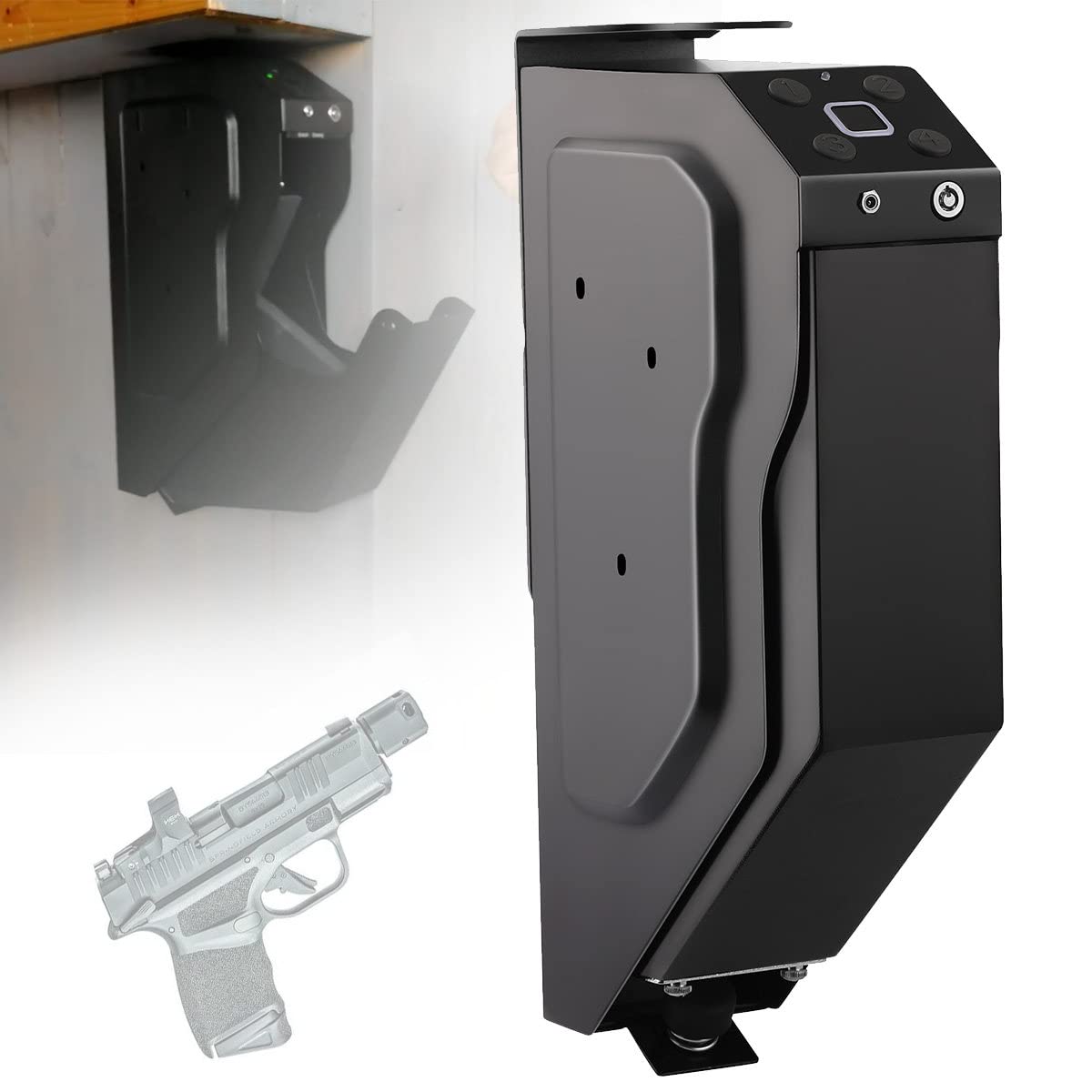 Buy Hand Safe Box Pistol Safes with Biometric Finger Lock, Fingerprint