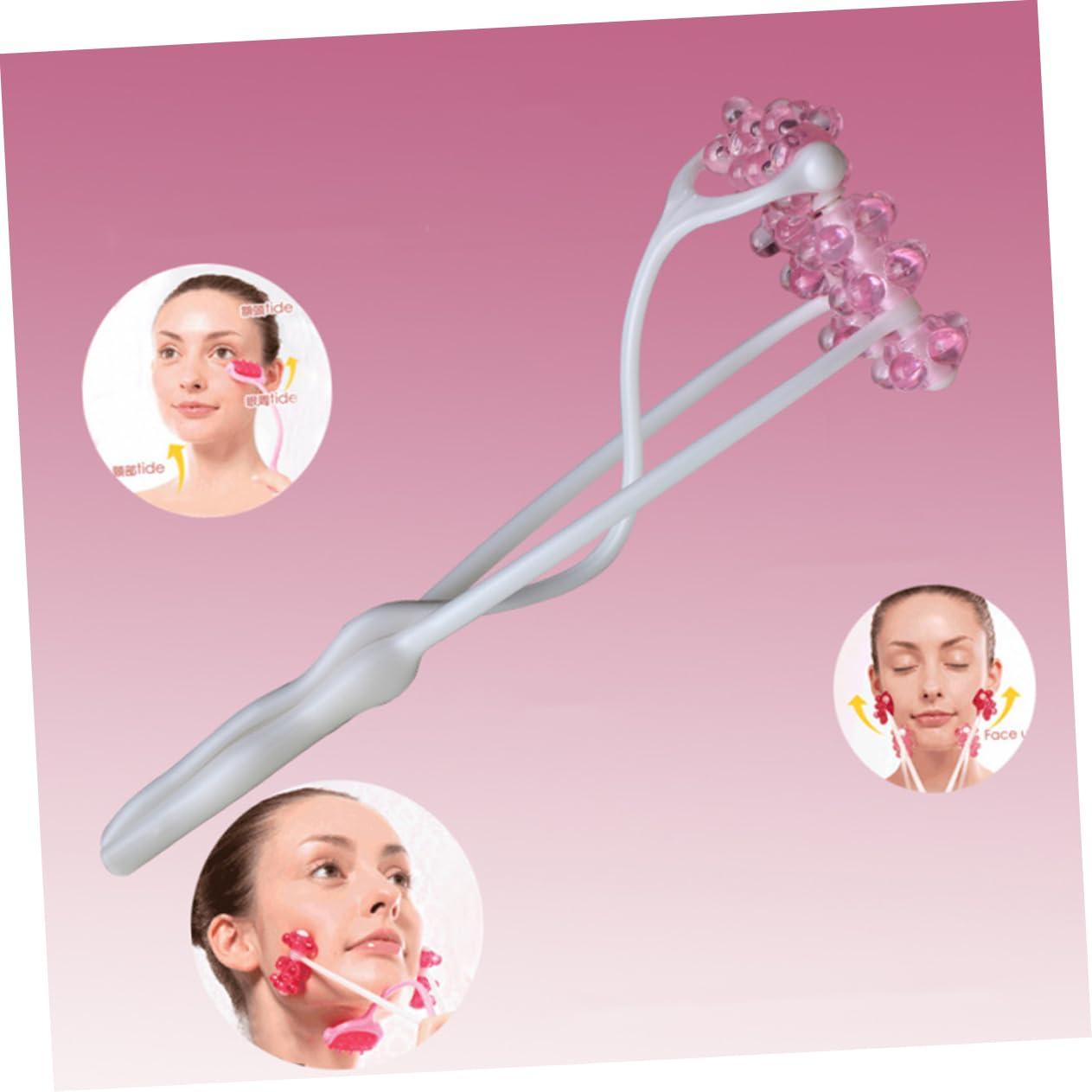 Masajeador De Rodillos Faciales Herramienta Cuidado Piel Masajeador Facial Para El Mentón Cuello Para Masajes Faciales