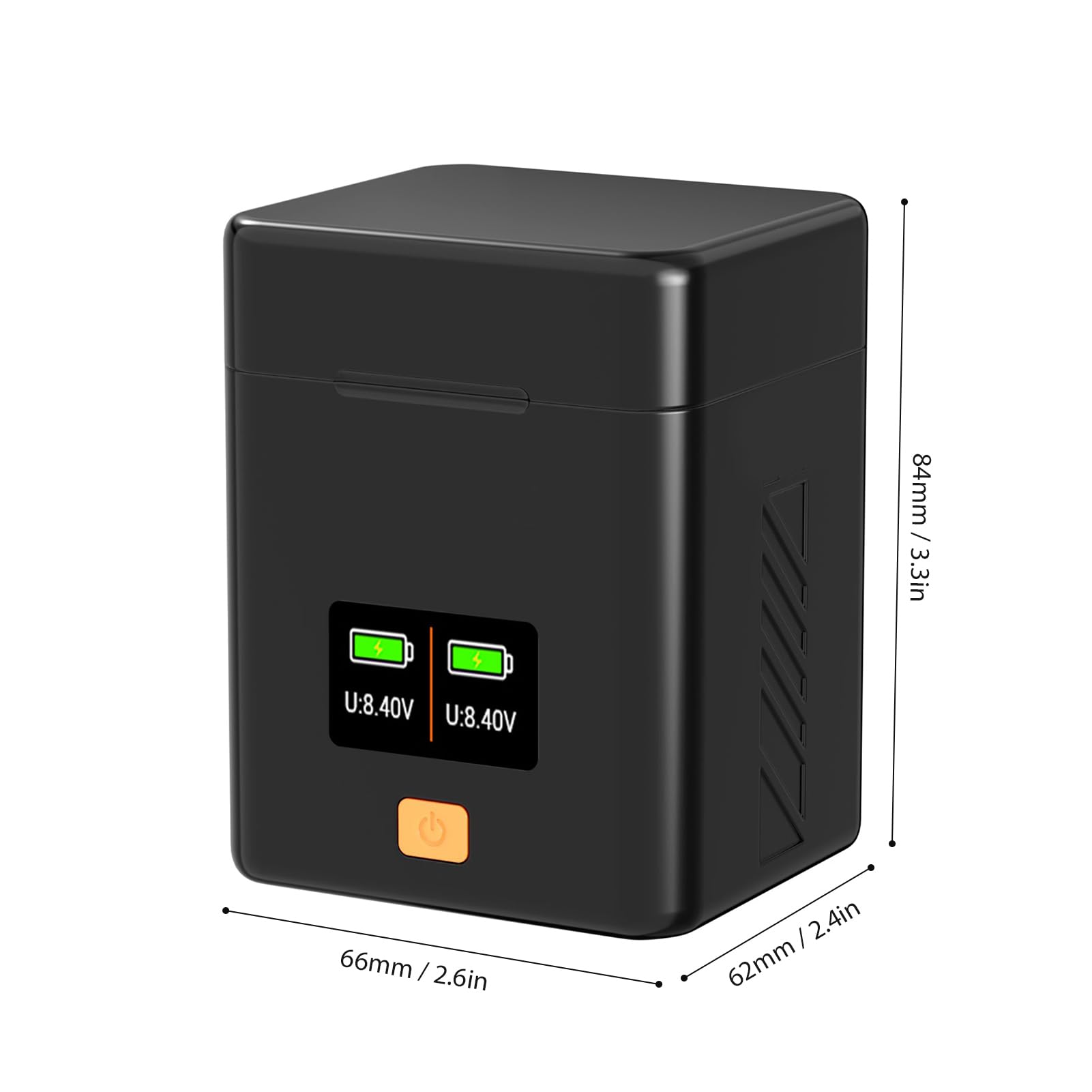 Estuche de carga de batería para cámara con dos ranuras y carga rápida PD para baterías EN-EL15B/EN-EL15C, incluyendo ranuras para tarjetas, adecuado para fotografía en interiores y