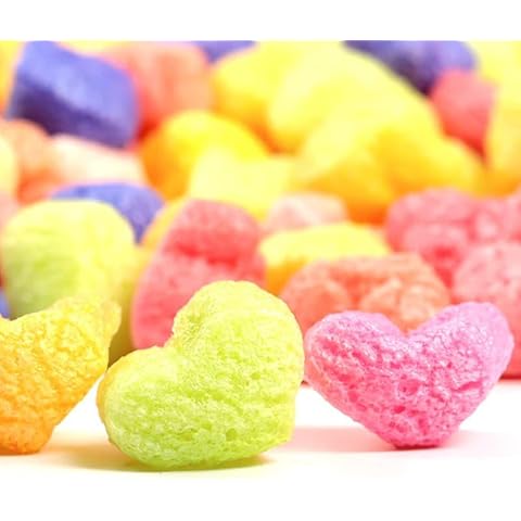 Bubblefast! Brand FunPak MiniPack Plant Based Biodegradable Packing Peanuts, 0.60 cu ft Bag, Compostable (Rainbow Hearts) Cover