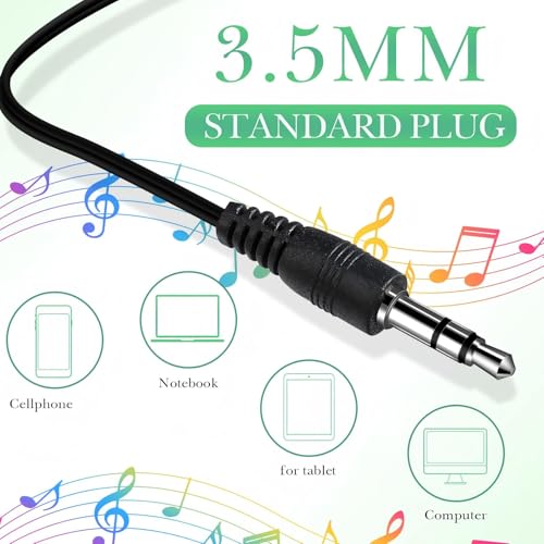 Image of Kanayu 100 Pack Wired Earbuds Bulk for Classroom, 3.5MM No Mic,Green