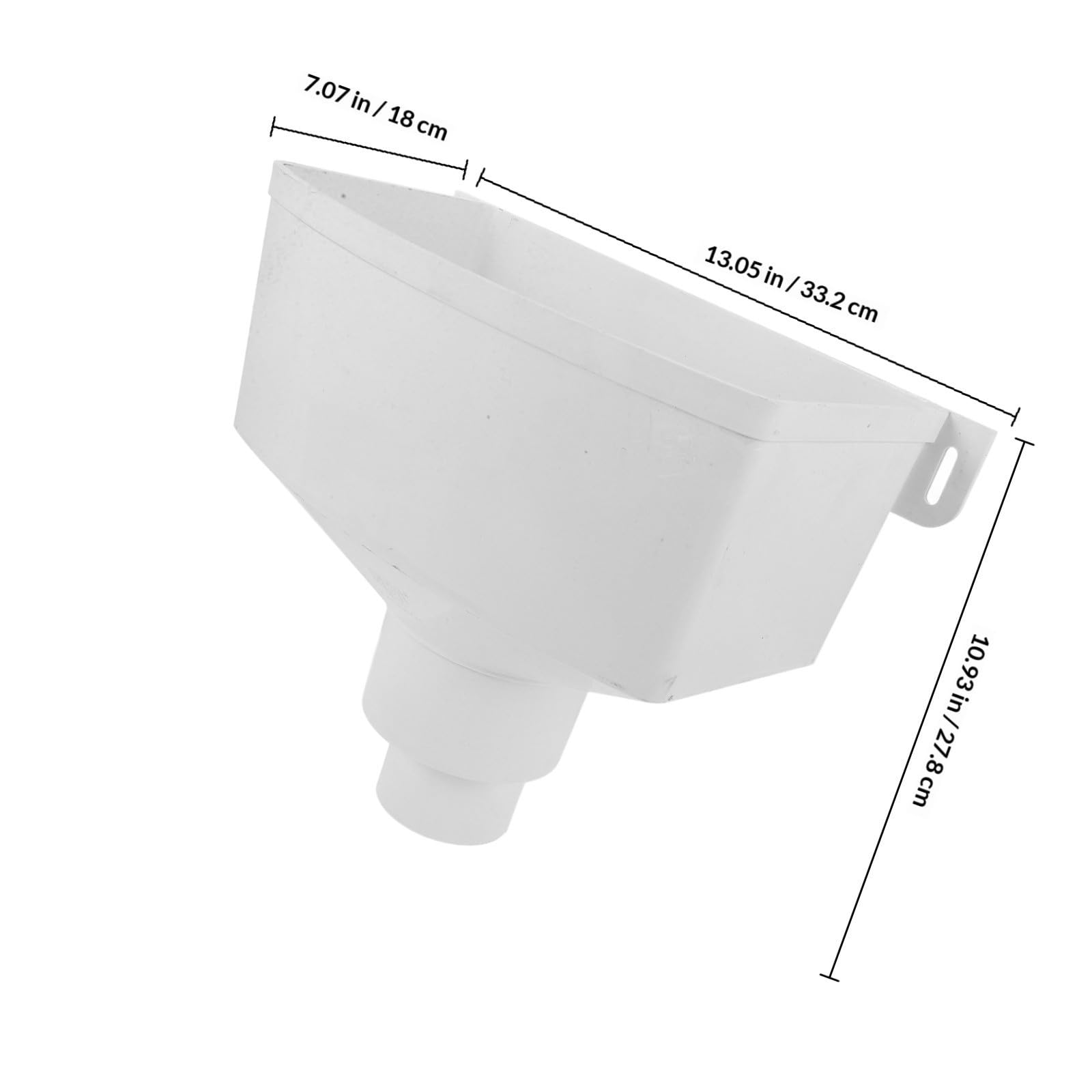 Accesorio Canalón Bajante 110X75 MM en PVC para Drenaje y Recogida de Agua de Lluvia, Conector para Sistema Pluvial en Cubiertas y Tejados
