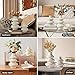 Ceramic Vases Set of 2-White Vase for Modern Home Decor, Flower Vases for Aesthetic Room Decor,Boho Decor Wedding Dinner Table Party Office Centerpiece Table Decorations (A White)