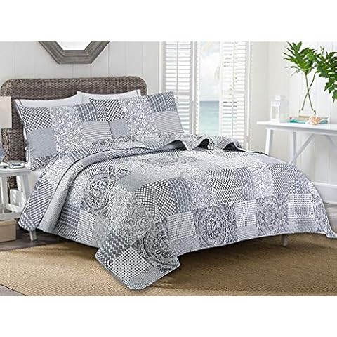 HaraDeco Colcha Bouti Cama 105/Cubrecama Estampado Cover