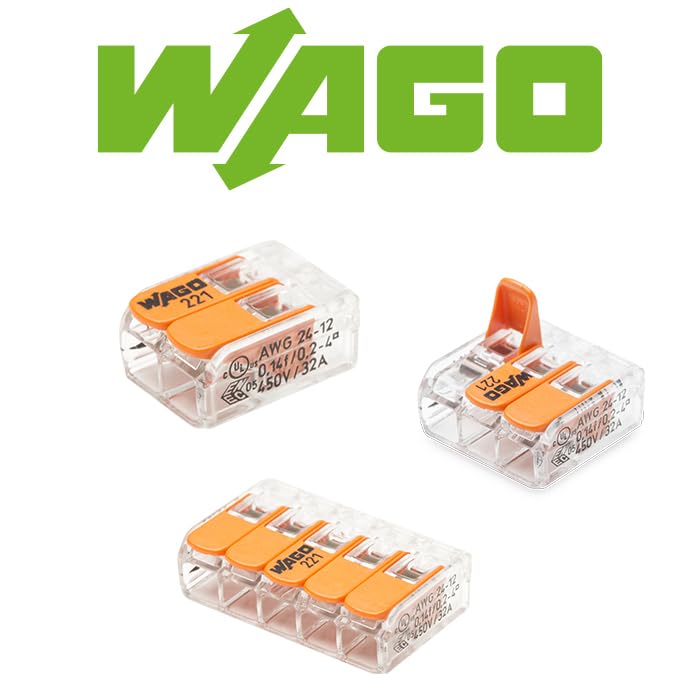 Wago - Maletín de 100 terminales S221 (60 x 2E + 30 x 3E + 10 x 5E)