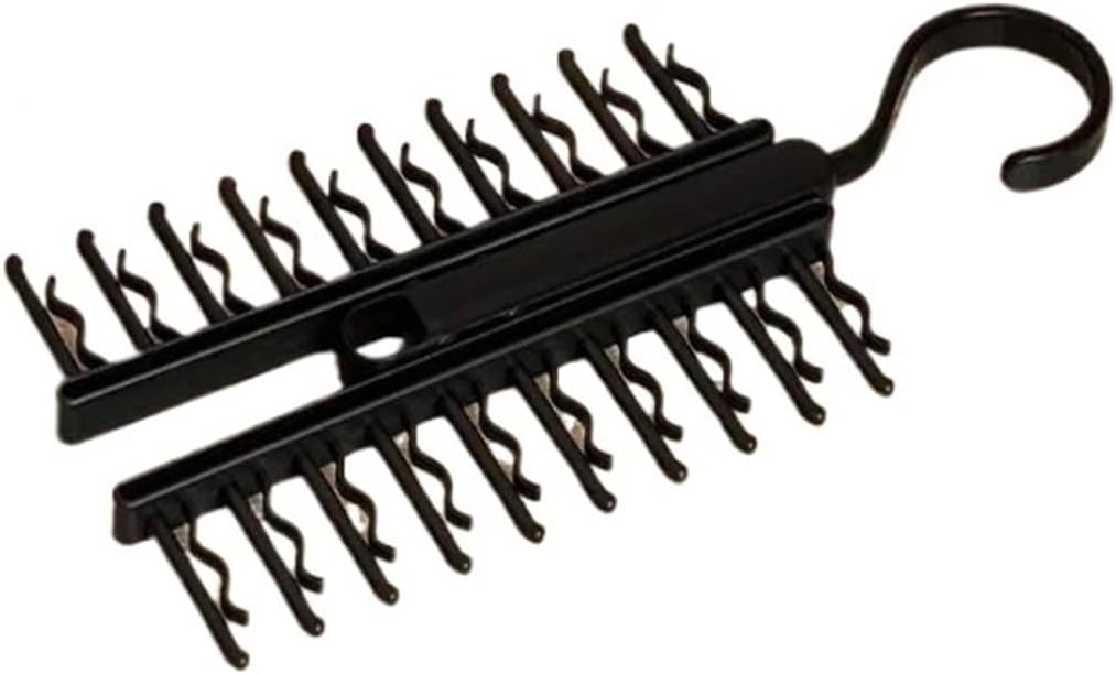 Tie Hanger Rotatable Necktie Storage Rack Wardrobe Organizer 20 Rows Large Capacity Belt Hooks Closet Skidproof Clamp