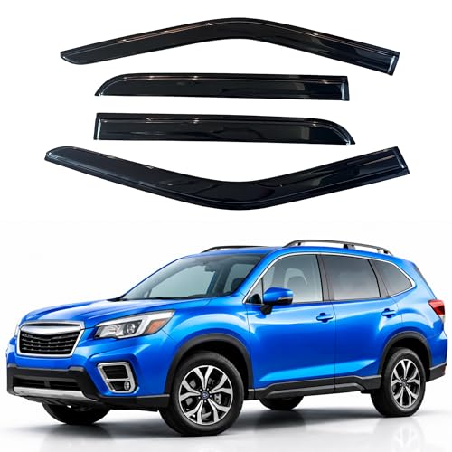 Image of IG Window Visor for Subaru Forester 2019-2024, Rain Guard Tape-On Extra Durable Sun Wind Side Vent Window Deflector Mugen Style, 2019 2020 2021 2022 2023 2024