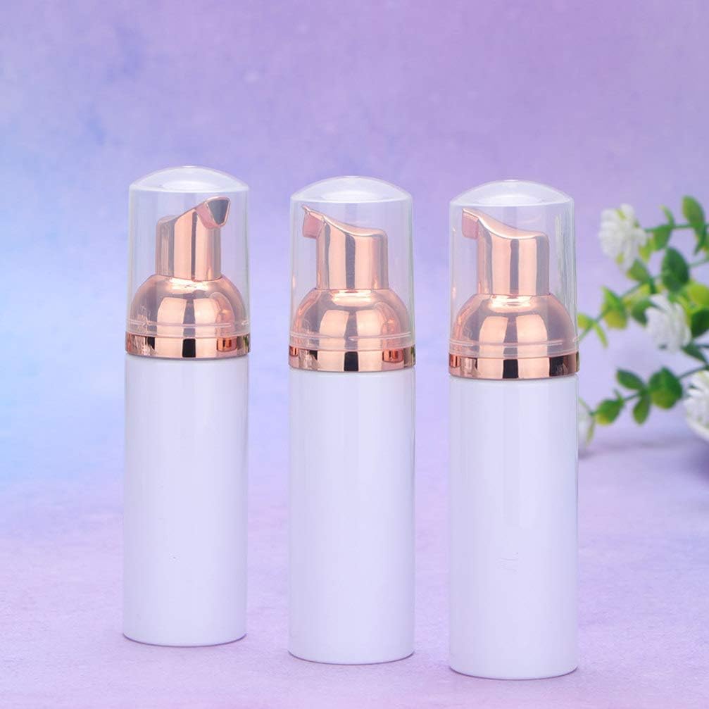 12Pcs Foam Bottle with Pump Empty Travel Foaming Portable Facial Foaming Bottles for Shampoo Body Wash 30ml Rose Gold