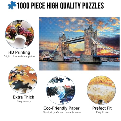 Ledeak 1000 Piece Jigsaw Puzzles for Adults Challenging Brainteasing Jigsaw Puzzles for Adults Teenagers Difficult Personalised Jigsaw Puzzle - Image 3