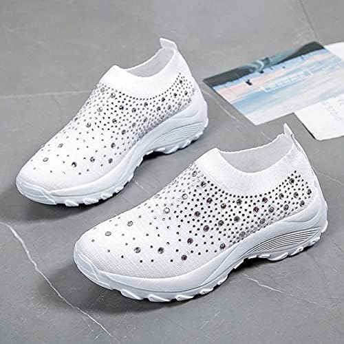 USYFAKGH Womens Running Shoes Women's Fashion Sneakers Womens Tennis Shoes White | Image 7