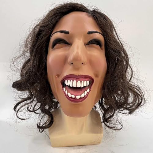 Bpetga Latex Mask of Kamala Harris - Ideal for Halloween Festivities and Celebrations of US Presidential Elections