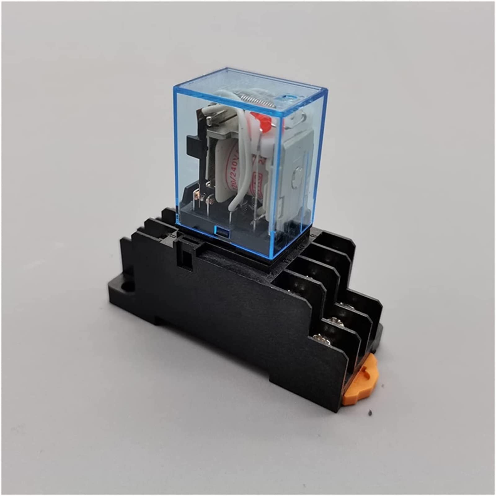 Relais 1PCS MY4NJ 5A 14PIN Spule 4DPDT mit PYF14A Sockel Basis DC12V 24V AC220V LED Elektronische Micro Mini Elektromagnetische Relais Ersatzteile (Color : Dc24, Size : A SET)