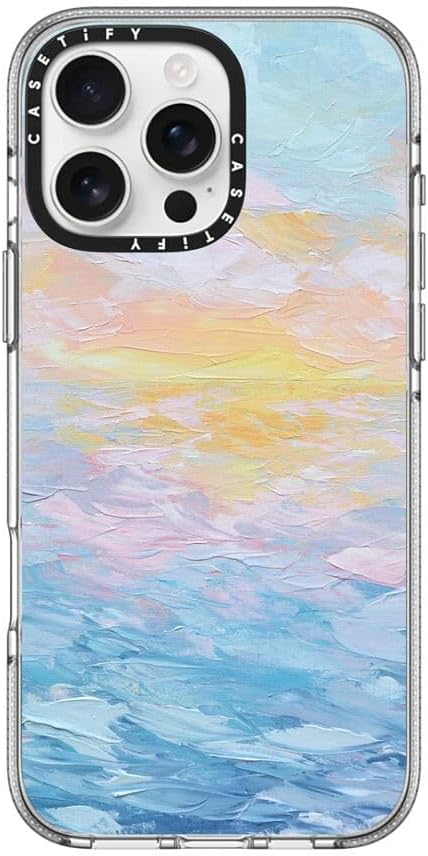 CASETIFY Clear iPhone 16 Pro Max Case [Not Yellowing / 6.6 ft. 3X Military Grade Drop Protection/Compatible with Magsafe] - Atlantic Ocean Sunrise - Clear