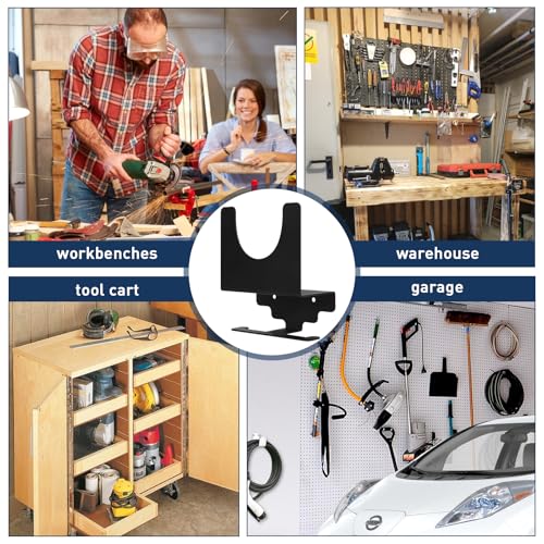 EXLECO 4 Stück Wandhalterung Winkelschleifer Halterung mit Schrauben, 115mm 125mm Flex Halterung Wand Werkzeug Halterung Winkelschleifer Organizer aus Stahl Werkstatt Zubehör für Schneider Polierer