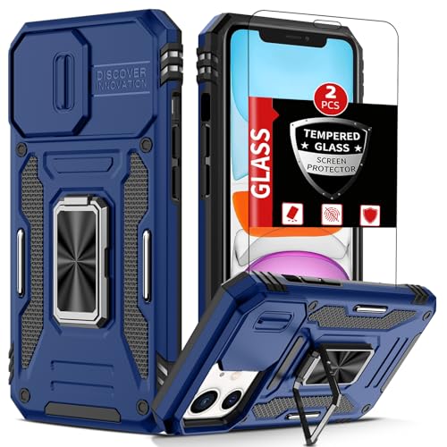 Coque iPhone 11 anti-rayure avec bague de maintien et vitre écran