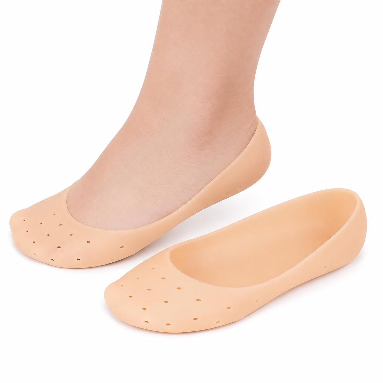 MAPPERZ Full Length Anti Crack Silicone Foot Protector Moisturising Pain Relief Socks for Foot-Care and Anti Heel Cracks/Soft Feet Care Socks for Cracked Feet (Full Heel) 1 Pair-image-23