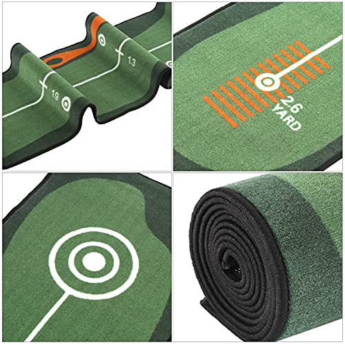 1187×199-Pulgadas-Entrenador-de-Putting-de-Golf-Practica-Colchoneta-de-Putting-Experiencia-Suave-Interior-Golf-Green-Fairway-Pad-Ayuda-de-Entrenamiento-con-Escala-medible