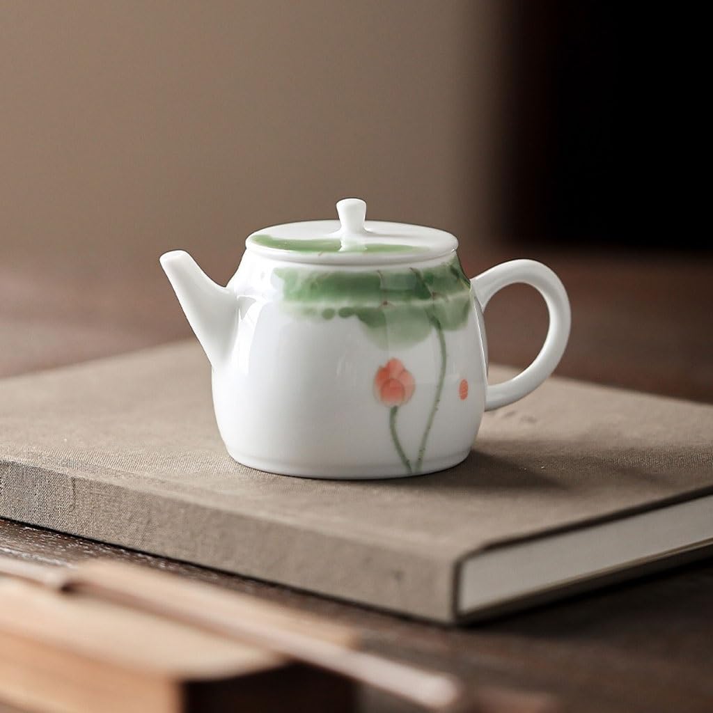 Czajniczek Kreatywny, ręcznie malowany czajniczek Lotus Mały czajniczek Ceramiczny zaparzacz do herbaty Domowy zestaw do herbaty Pojedynczy dzbanek Czarna herbata Kung Fu czajniczek Czajniczek