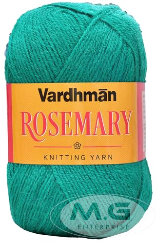 Image of M.G ENTERPRISE Rosemary Teal 100 GMS Wool Ball Hand Knitting Wool /Art Craft Soft Fingering Crochet Hook Yarn, Needle Knitting Yarn Thread Dyed-SP Art-GJE