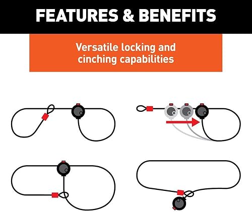 Miniatura 7 de CURT 23666 Candado de cable para bicicleta de 6 pies VINILO NEGRO