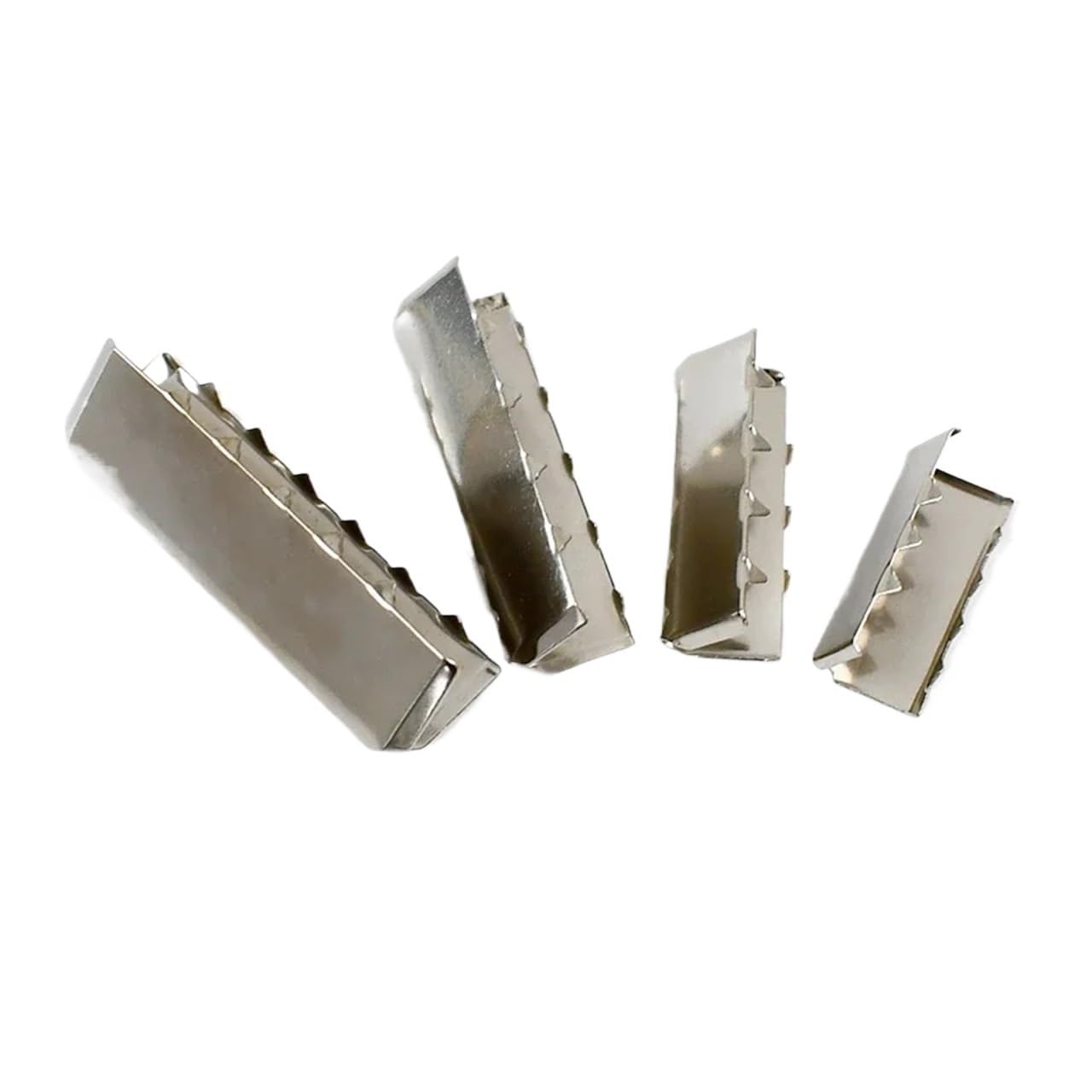 PVUVTNAHW 50Pcs Metal Strap Buckle For Sewing Pants Belt Zipper Tail Clip Webbing End Clasp Buckles DIY(Silver,25mm)