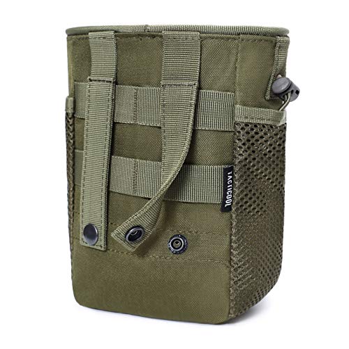 Tacticool POUCH-03-G Tactical Molle Drawstring Magazine Dump Pouch, Adjustable Military Utility Belt Fanny Hip Holster Bag Outdoor Ammo Pouch thumb #1