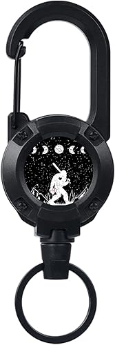 Miniatura 24 de Llavero retráctil con cita inspiradora, soporte de identificación retráctil, soporte de identificación multiherramienta para hombres y mujeres Cita